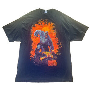 Marvel Venom/Spiderman Zombies T Shirt Men's 2XL Black Graphic Tee Mad Engine